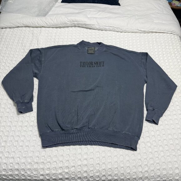 Taylor Swift | Eras Tour 2024 Official Merch Crew Neck Blue Sweatshirt | New - Picture 5 of 13